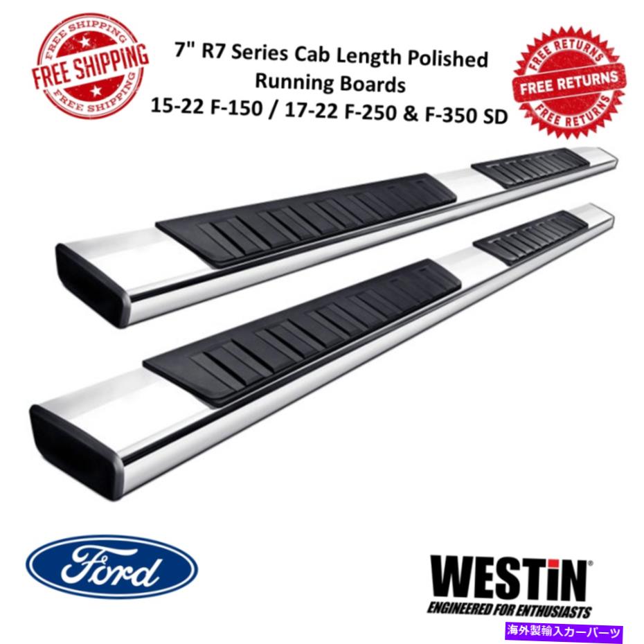 Nerf Bar Westin R7 NERF磨かれたステップバー76 ''フィット15-22 F-150 / 17-25 F-250 / F-350 SD Westin R7 Nerf Polished Step Bars 76'' Fits 15-22 F-150 / 17-22 F-250 / F-350 SD【並行輸入品】