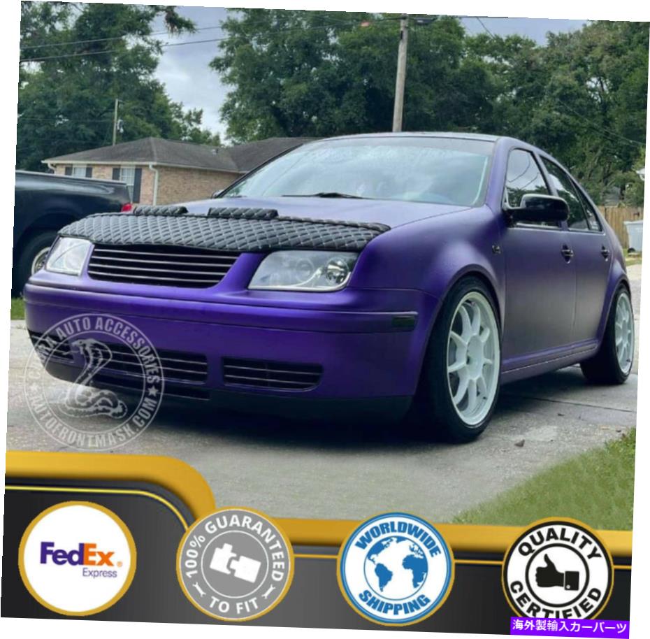カーカバー VWフォルクスワーゲンジェッタMK4 1999 2000 2001 2002 2003 2003 2004のカーボンネットフードブラジャー Car Bonnet Hood Bra For VW Volkswagen Jetta MK4 1999 2000 2001 2002 2003 2004【並行輸入品】