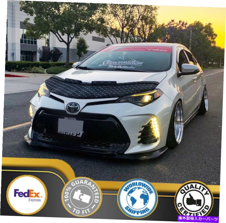 カーカバー トヨタカローラ2014 2015 2017 2018 2019のカーボンネットフッドブラジャー2019 Car Bonnet Hood Bra For Toyota Corolla 2014 2015 2016 2017 2018 2019【並行輸入品】
