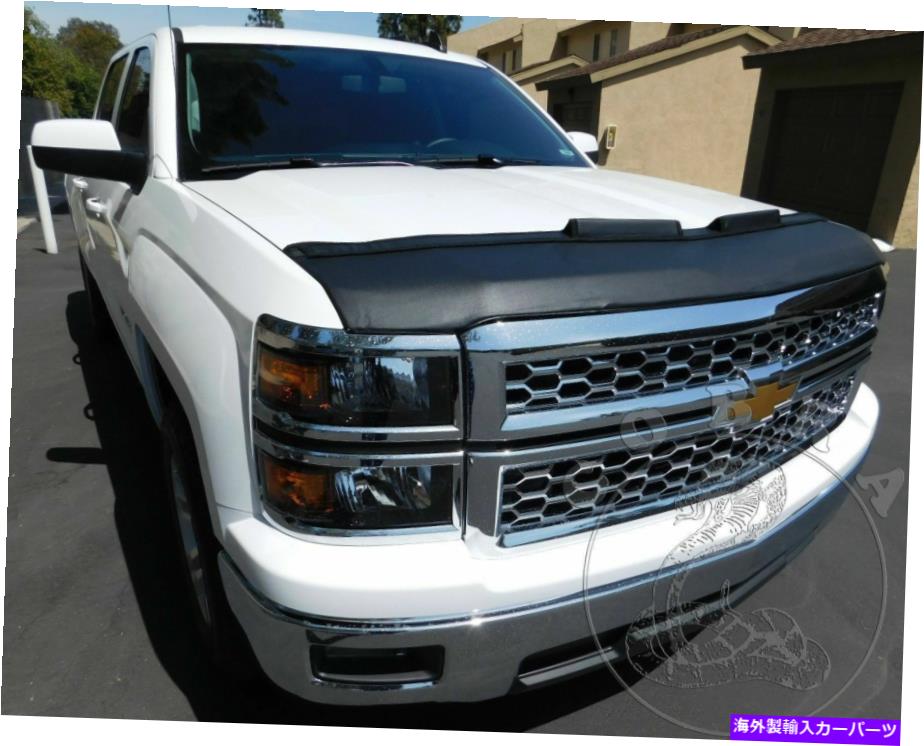 カーカバー シボレーのシボレーシボレーシルバラド2014 2015 14 15のカーボンネットフードブラジャー Car Bonnet Hood Bra For CHEVROLET CHEVY SILVERADO 2014 2015 14 15【並行輸入品】