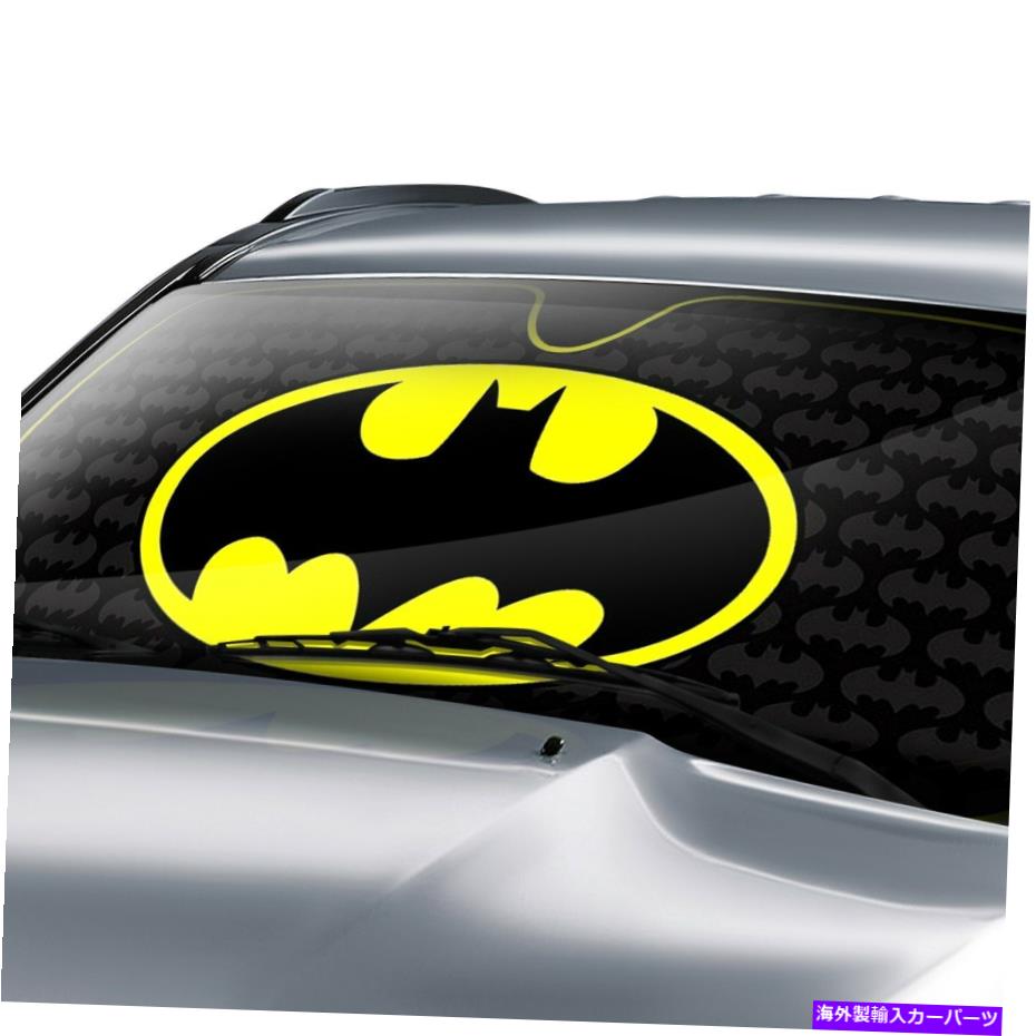 サンシェード Plasticolor DCバットマンロゴバブルアコーディオンサンシェード Plasticolor DC Batman Logo Bubble Accordion Sun Shade【並行輸入品】