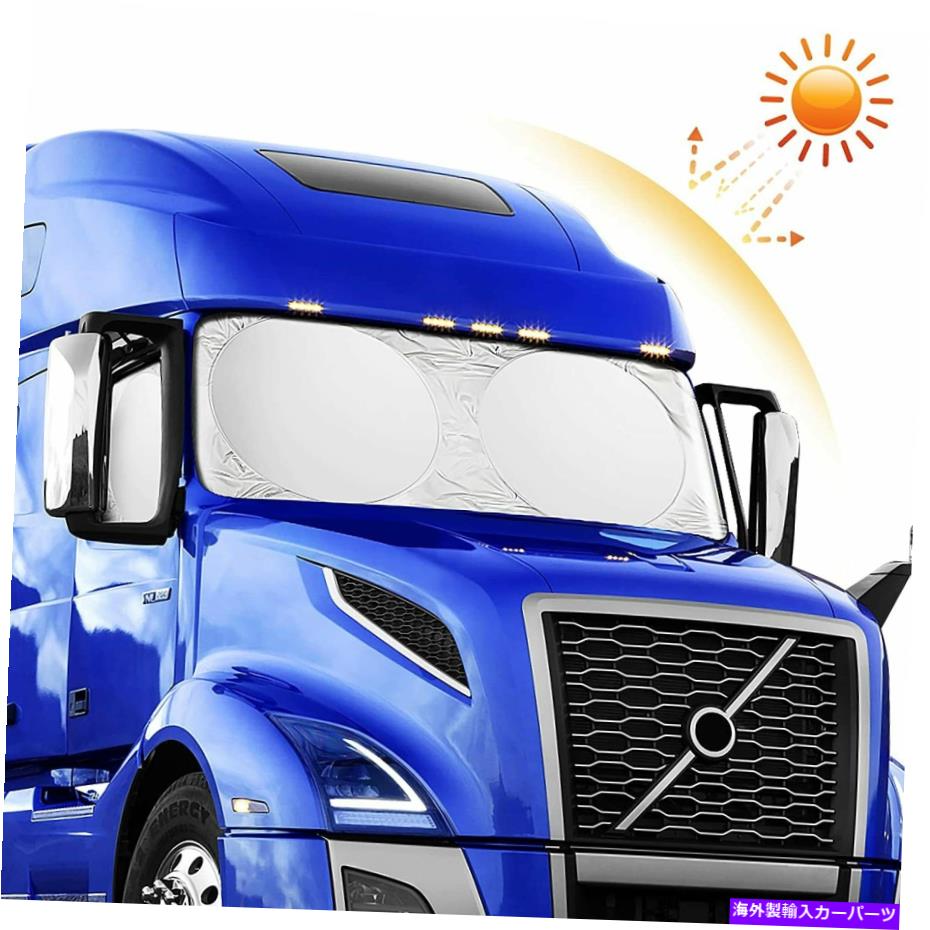 サンシェード ボルボセミトラックのために大きなフロントガラス側の窓サンシェードUVヒートブロックカバー For Volvo Semi-Truck Large Windshield Side Window Sun Shade UV Heat Block Cover【並行輸入品】