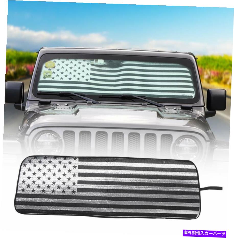 サンシェード ジープラングラーJL JLU 2018 2019サンシェードヒートバイザーマットのフロントガラスサンシェード Windshield Sunshade for Jeep Wrangler JL JLU 2018 2019 Sun Shade Heat Visor Mat【並行輸入品】