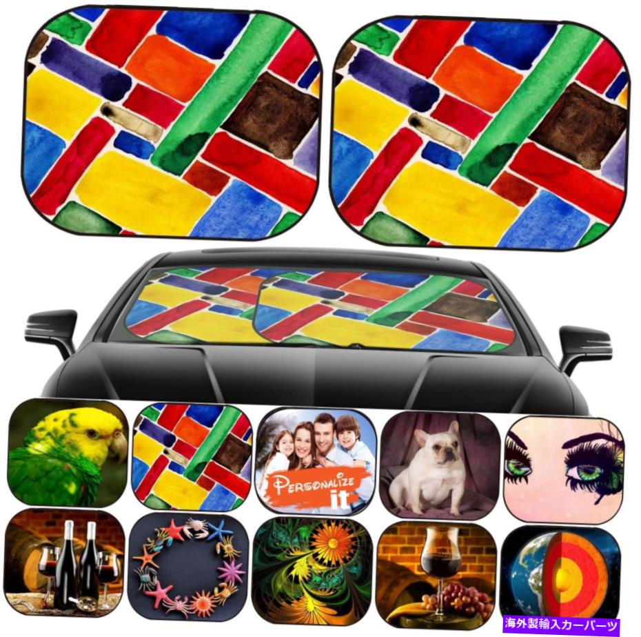 サンシェード オートサンシェードフロントフロントガラス2 PCユニバーサルフィット画像26506961カラフルな長方 Auto Sun Shades Front Windshield 2 pc Universal Fit Image 26506961 Colorful rect【並行輸入品】 32,890円