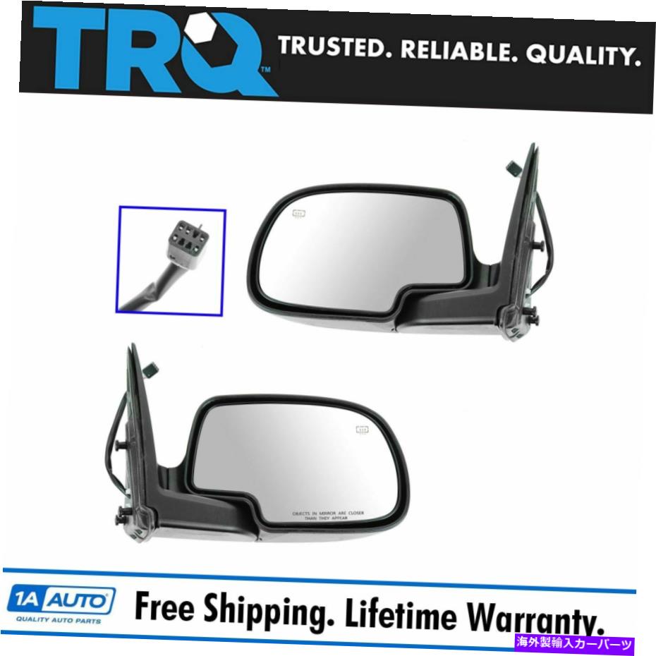 USミラー TRQサイドビューパワーヒートミラーChevy GMC用の黒いテクスチャペアセット TRQ Side View Power Heated Mirrors Black Textured Pair Set for Chevy GMC【並行輸入品】