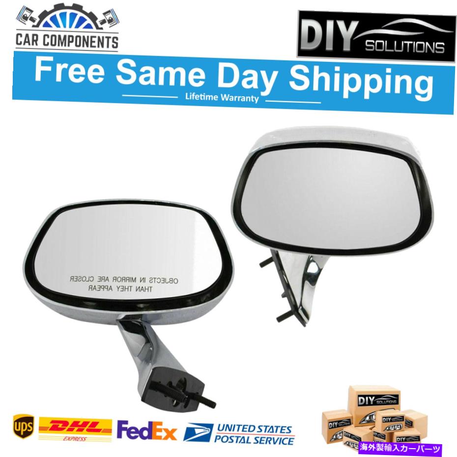 USミラー 1980年から1990年のBuickElectra Chevy OldsポンティアックのTRQ新しいマニュアルクロムミラーセット TRQ New Manual Chrome Mirror Set For 1980-1990 Buick Electra Chevy Olds Pontiac【並行輸入品】