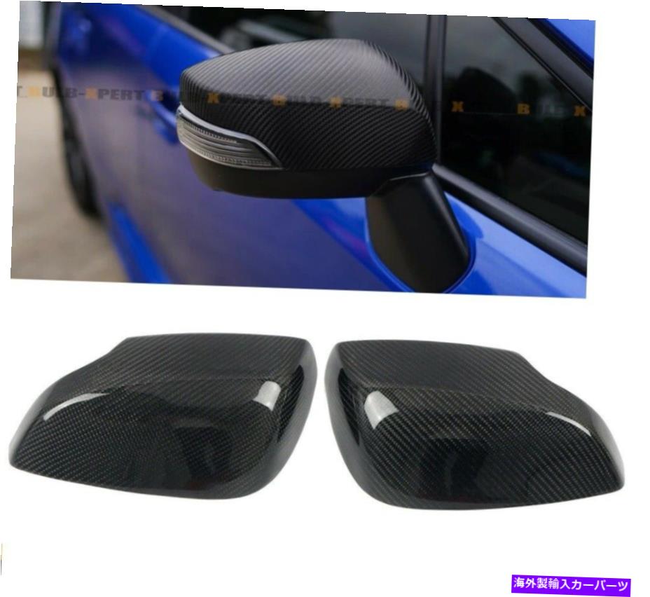 USミラー フィット2015-2020スバルWRX STIリアルカーボンファイバーサイドビューミラーカバーキャップ Fit 2015-2020 Subaru WRX STI Real Carbon Fiber Side View Mirror Cover Caps【並行輸入品】