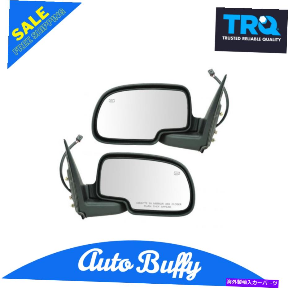 USミラー TRQ GLOSS BLACK POWER加熱サイドミラーLH＆RHペアフィットシボレーGMCピックアップトラック TRQ Gloss Black Power Heated Side Mirror LH & RH Pair Fit Chevy GMC Pickup Truck【並行輸入品】