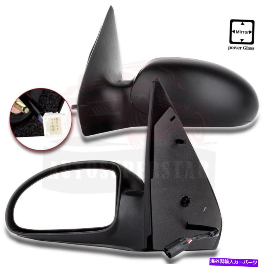 USミラー フォードフォーカスのためのブラックパワー乗客ドライバーサイドビューミラーのペア Pair of Black Power Passenger Driver Side View Mirrors For Ford Focus【並行輸入品】