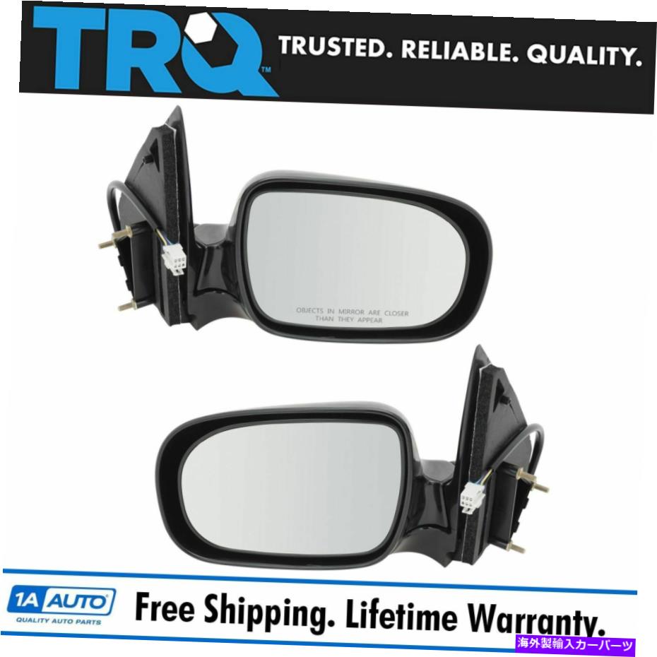 USミラー TRQパワー加熱滑らかな黒いサイドミラーペアセットLH＆RHのシボレーバン TRQ Power Heated Smooth Black Side Mirror Pair Set LH & RH for Chevy Van【並行輸入品】