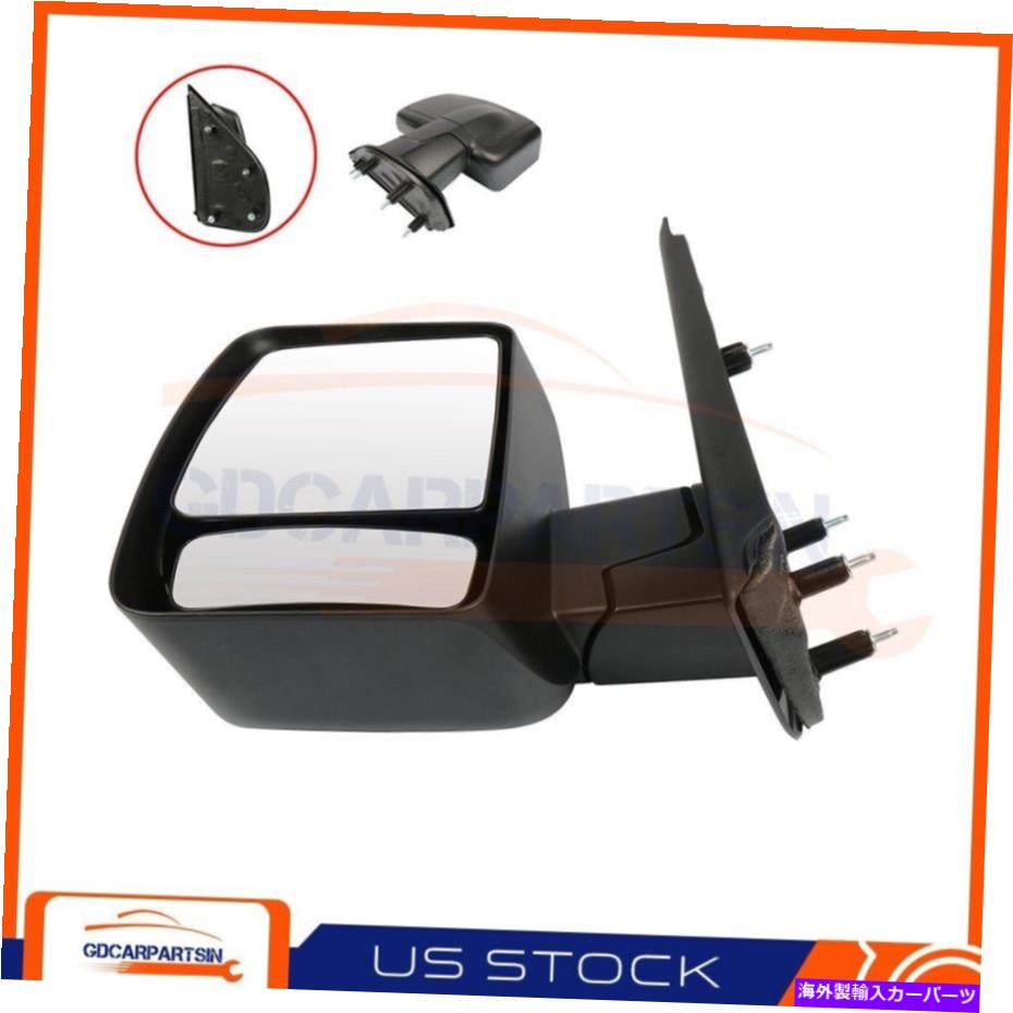 USミラー 2012-2013 NISSAN NV 1500マニュアルフォールドブラックテクスチャーミラードライバー左側 For 2012-2013 Nissan NV 1500 Manual Fold Black Textured Mirror Driver Left Side【並行輸入品】