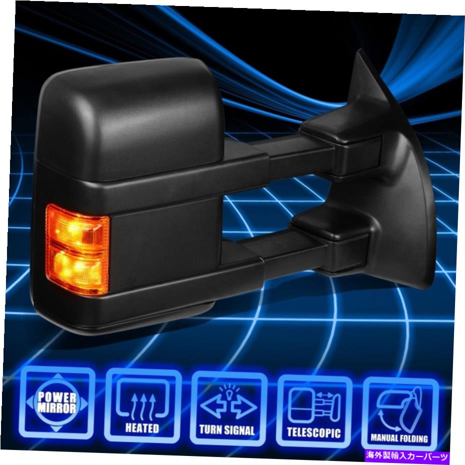 USミラー 08-16 Ford F250-550 Superduty右側のパワー加熱琥珀色の牽引ミラー For 08-16 Ford F250-550 Superduty RIGHT Side Power Heated Amber LED Tow Mirror【並行輸入品】