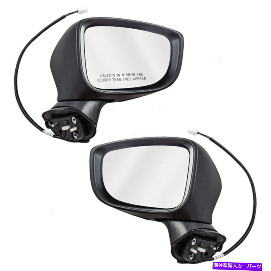 USミラー 新しいペアセットパワーサイドビューミラーガラスハウジング加熱信号14-16マツダ3 New Pair Set Power Side View Mirror Glass Housing Heated Signal 14-16 Mazda 3【並行輸入品】