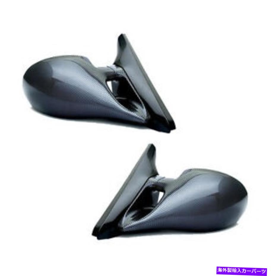 USミラー 1996-2000ホンダサイドビューミラーのシビックペアマニュアルM3スタイルカーボンファイバー 1996-2000 Honda Civic Pair of Side View Mirrors Manual M3 Style Carbon Fiber【並行輸入品】