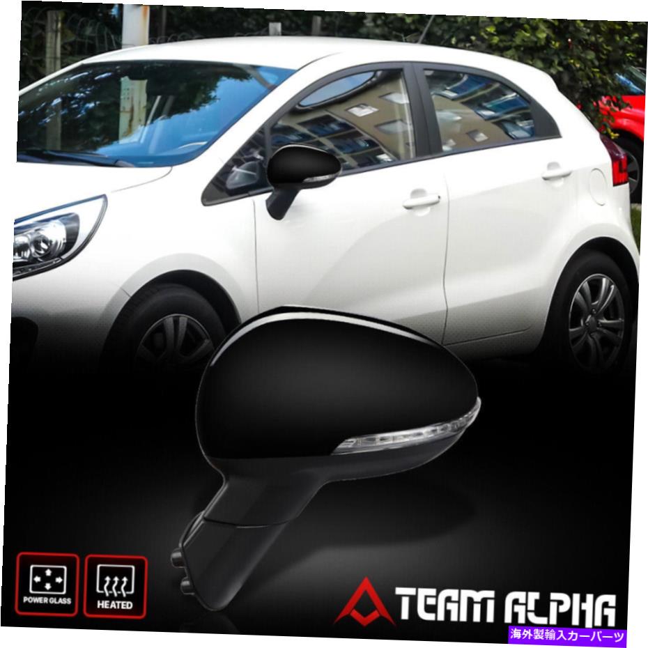 USミラー 2012-2013 kia rio [左ドライバー側] OEスタイルパワー+加熱+信号鏡 Fits 2012-2013 Kia Rio [Left Driver Side] OE Style Powered+Heated+Signal Mirror【並行輸入品】