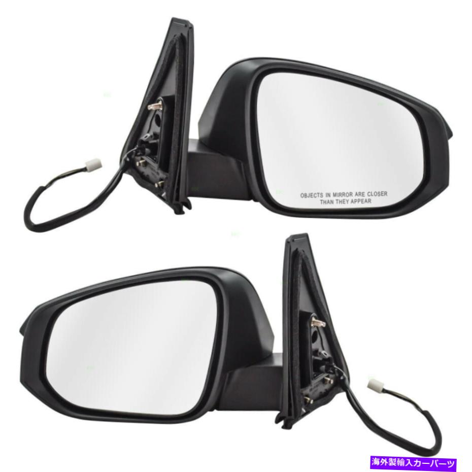 USミラー 新しいペアセットパワーサイドビューミラー加熱アセンブリ14-19トヨタ4ランナー New Pair Set Power Side View Mirror Heated Assembly for 14-19 Toyota 4Runner【並行輸入品】
