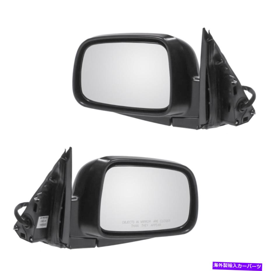 USミラー TRQパワーサイドミラーテクスチャブラックペアセット左lH＆右RHの02-06 CR-V TRQ Power Side Mirrors Textured Black Pair Set Left LH & Right RH for 02-06 CR-V【並行輸入品】