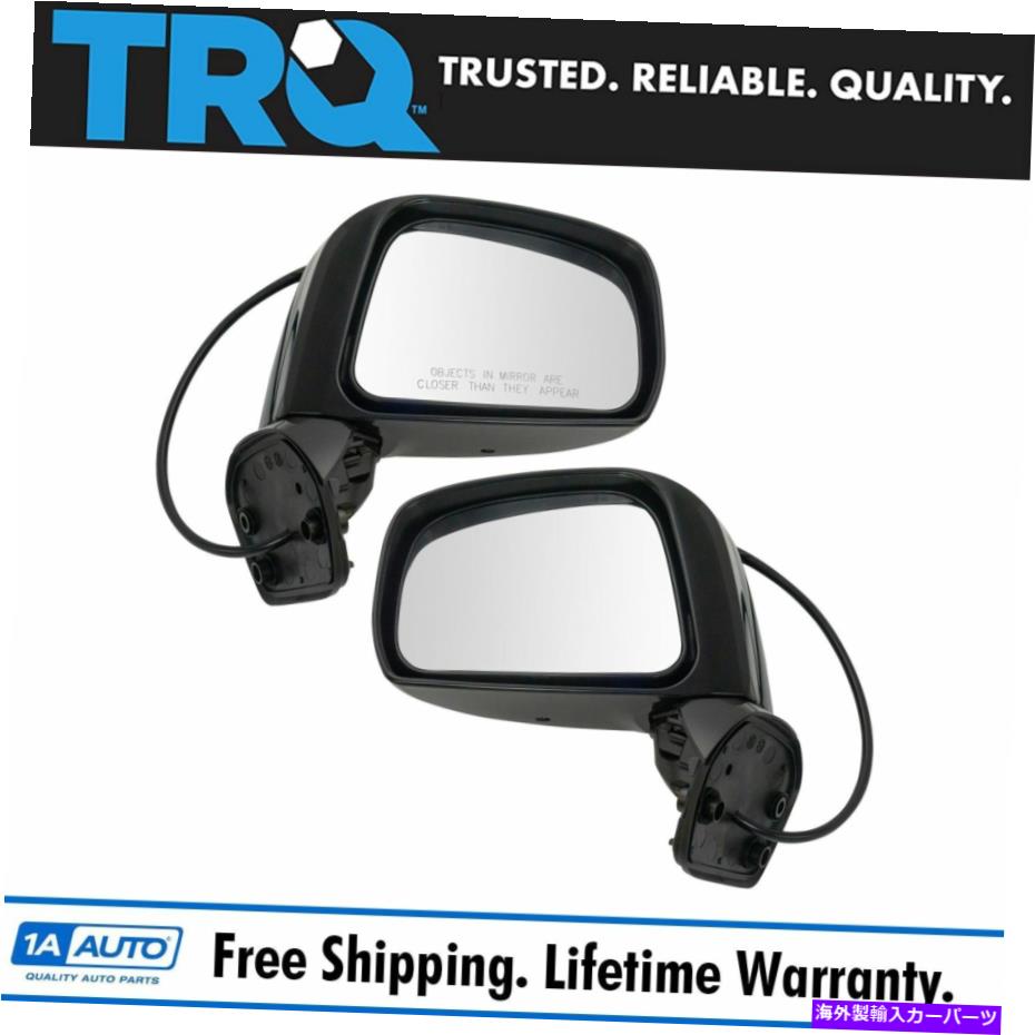 USミラー TRQミラーパワー滑らかな黒い塗料は、日産のためのLH RHキットペアに一致します TRQ Mirror Power Smooth Black Paint to Match LH RH Kit Pair for Nissan Versa New【並行輸入品】