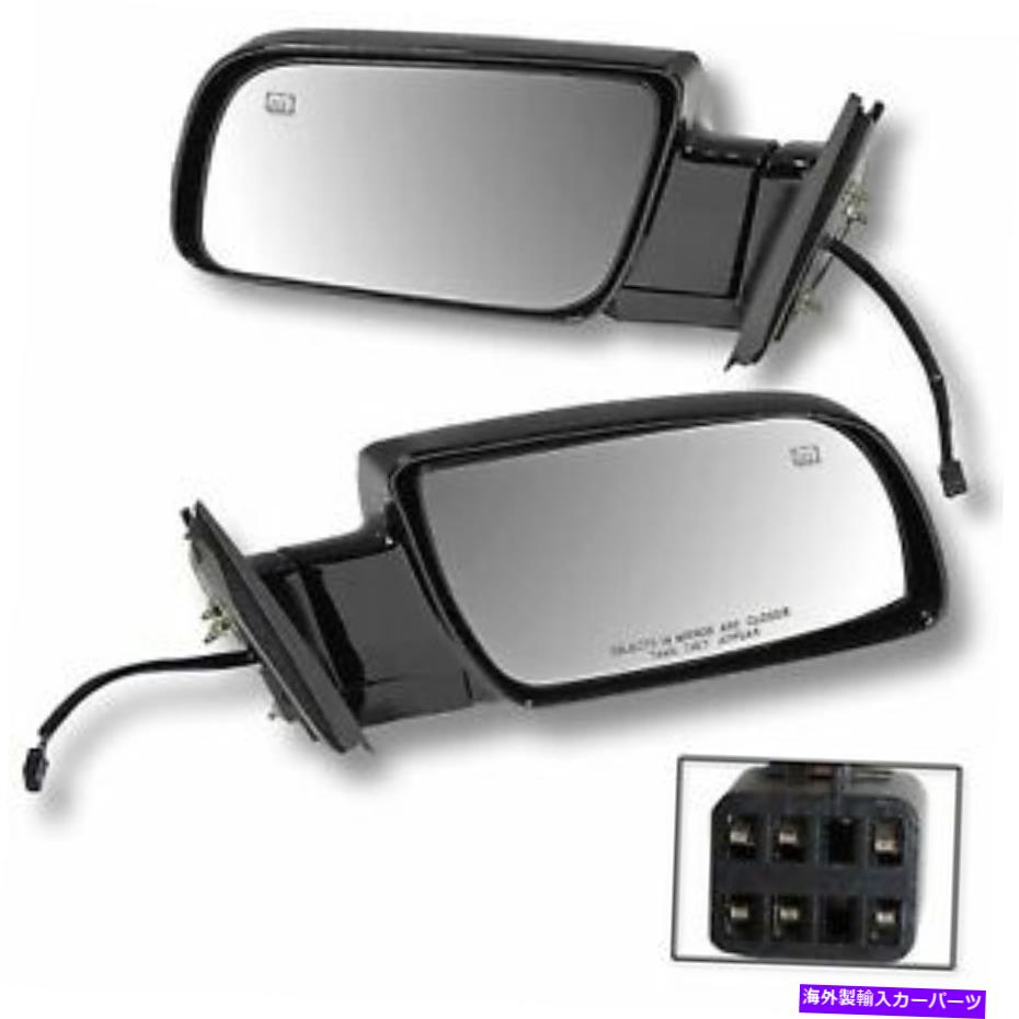 USミラー 98-99シボレー郊外の折りたたみドアミラーブラックパワー左右右セットペア 98-99 CHEVY SUBURBAN Folding Door Mirror BLACK Power HEATED Left Right SET Pair【並行輸入品】