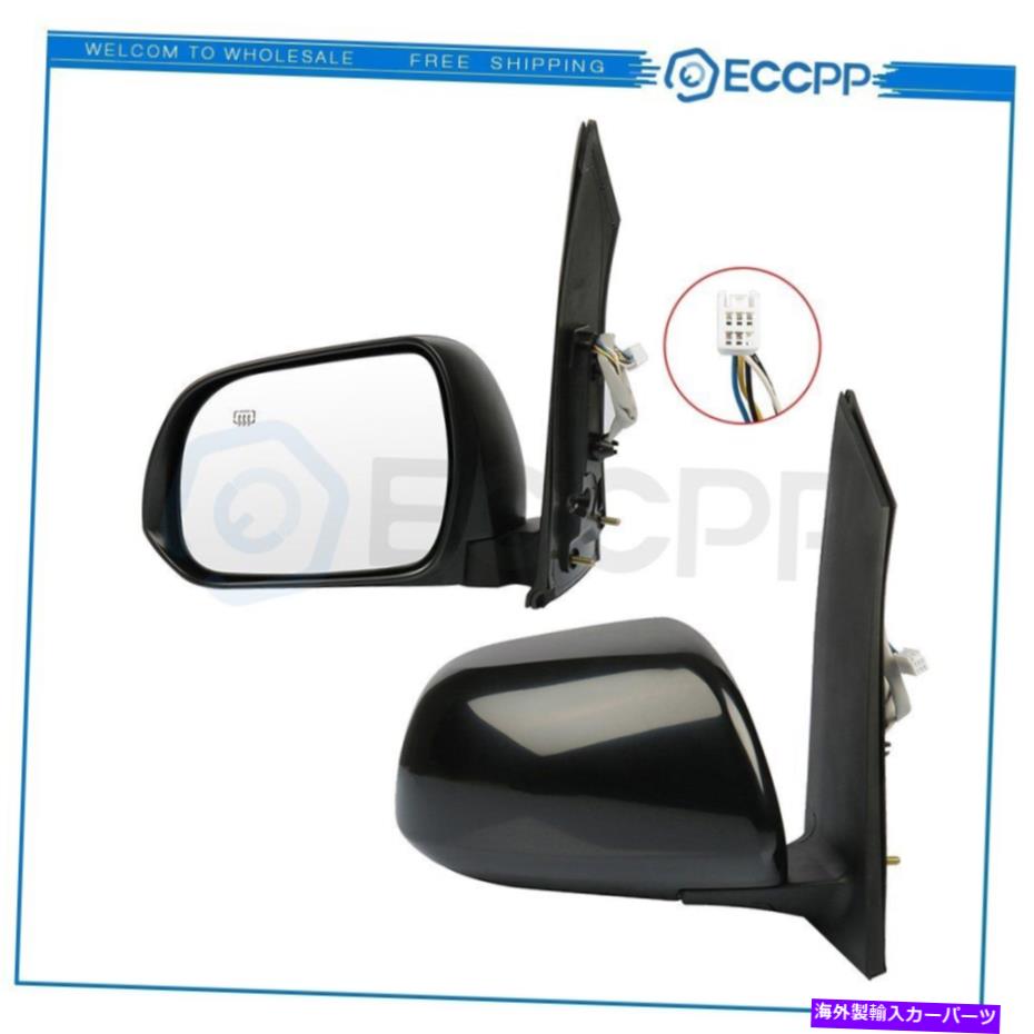 USミラー 2013-2014のECCPP TOYOTA SIENNA LH＆RH SIDE BLACK FOLDAWAY POWER HEATED MIRRORS ECCPP For 2013-2014 TOYOTA SIENNA LH&RH Side Black Foldaway Power Heated Mirrors【並行輸入品】