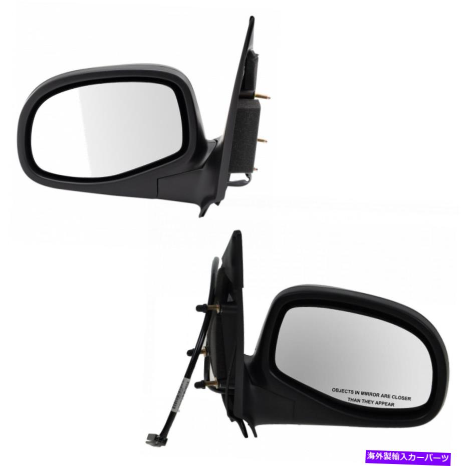 USミラー TRQフラットブラックパワーサイドビューミラー＆93-03レンジャートラックのセット TRQ Flat Black Power Side View Mirrors & Set for 93-03 Ranger Truck【並行輸入品】