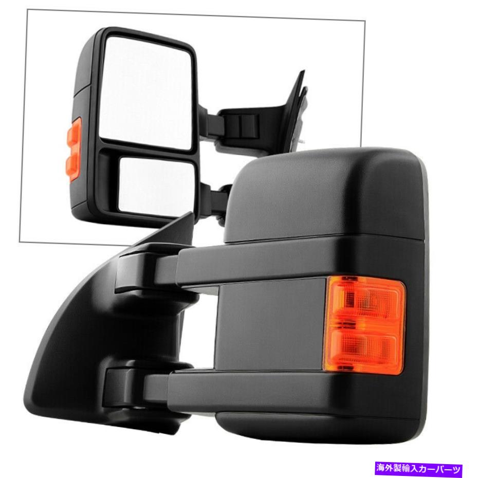 USミラー 08-16 F250 F350 F450 Superduty Manual LED Signal Tow Mirror Driver/左側 For 08-16 F250 F350 F450 SuperDuty Manual LED Signal Tow Mirror Driver/Left Side【並行輸入品】