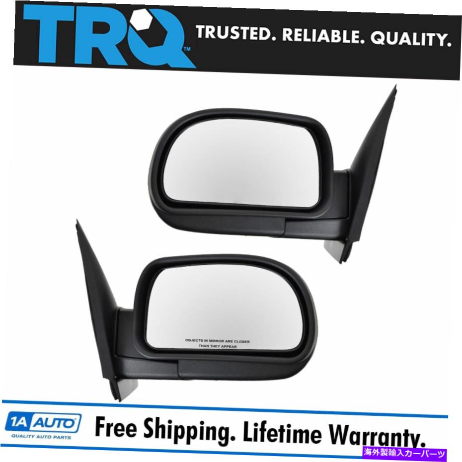 USミラー TRQマニュアルテクスチャブラックミラーLH RH＆ペアセットEnvoy Trailblazer TRQ Manual Textured Black Mirrors LH RH & Pair Set for Envoy Trailblazer【並行輸入品】