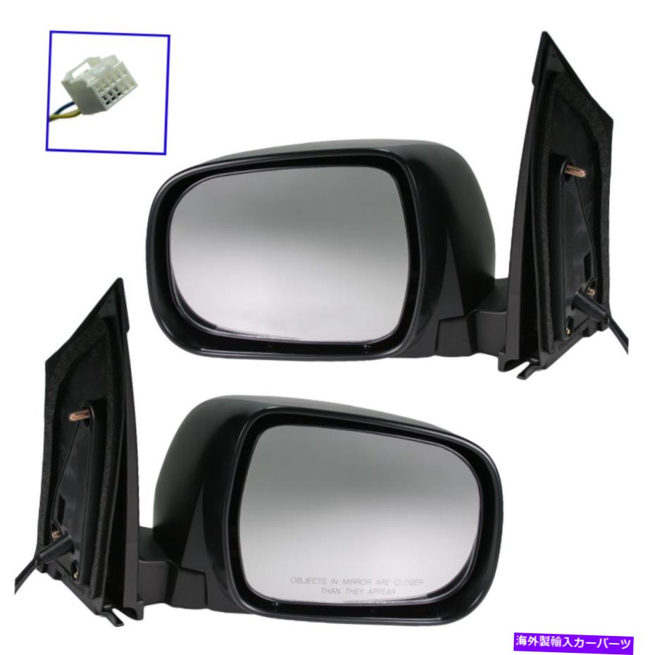 USミラー TRQパワーブラックミラーペアセットドライバーLH＆乗客RHサイド04-10シエナ TRQ Power Black Mirrors Pair Set Driver LH & Passenger RH Side for 04-10 Sienna【並行輸入品】