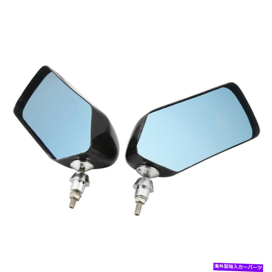 USミラー 新しいユニバーサル2PC CS F1スタイルカーボンファイバーミラーメタルブラケットサイドミラーブルー New Universal 2PC CS F1 Style Carbon Fiber Mirror Metal Bracket Side Mirror Blue【並行輸入品】