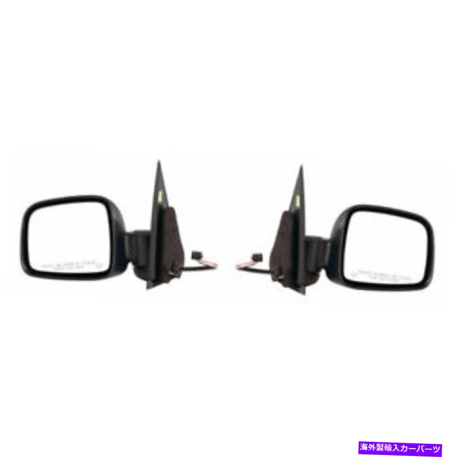 USミラー Jeep Liberty 2005 2006 2007ドアミラーRHとLHサイドペアブラック用 For Jeep Liberty 2005 2006 2007 Door Mirror RH and LH Side Pair Black【並行輸入品】