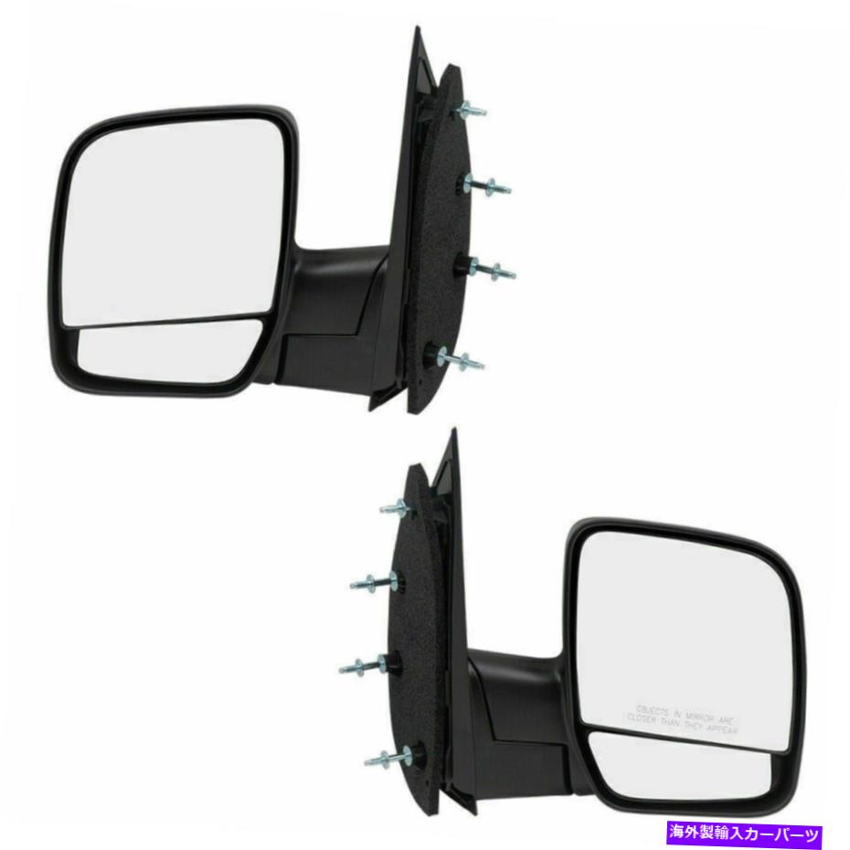 USミラー Ford Eシリーズのための2 LH＆RHサイドマニュアルミラーのテクスチャヴァン2003-2009のセット Set of 2 LH & RH Side Manual Mirror Textured For Ford E-Series Van 2003-2009【並行輸入品】