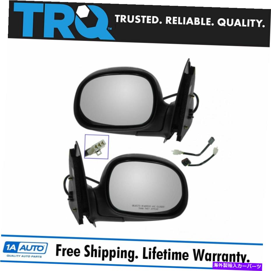 USミラー TRQ Chrome＆Black Power Side Mirrors LH＆RHセットフォードピックアップ TRQ Chrome & Black Power Side Mirrors LH & RH Set for Ford Pickup【並行輸入品】