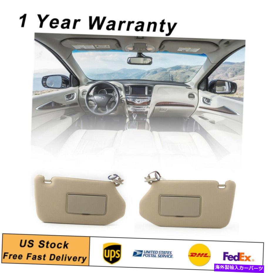 サンシェード Pathfinder 2013-2018 infiniti QX60 2014-2017左＆右のサンバイザーw/ light Sun Visor w/ Light For Pathfinder 2013-2018 Infiniti QX60 2014-2017 Left & Right【並行輸入品】