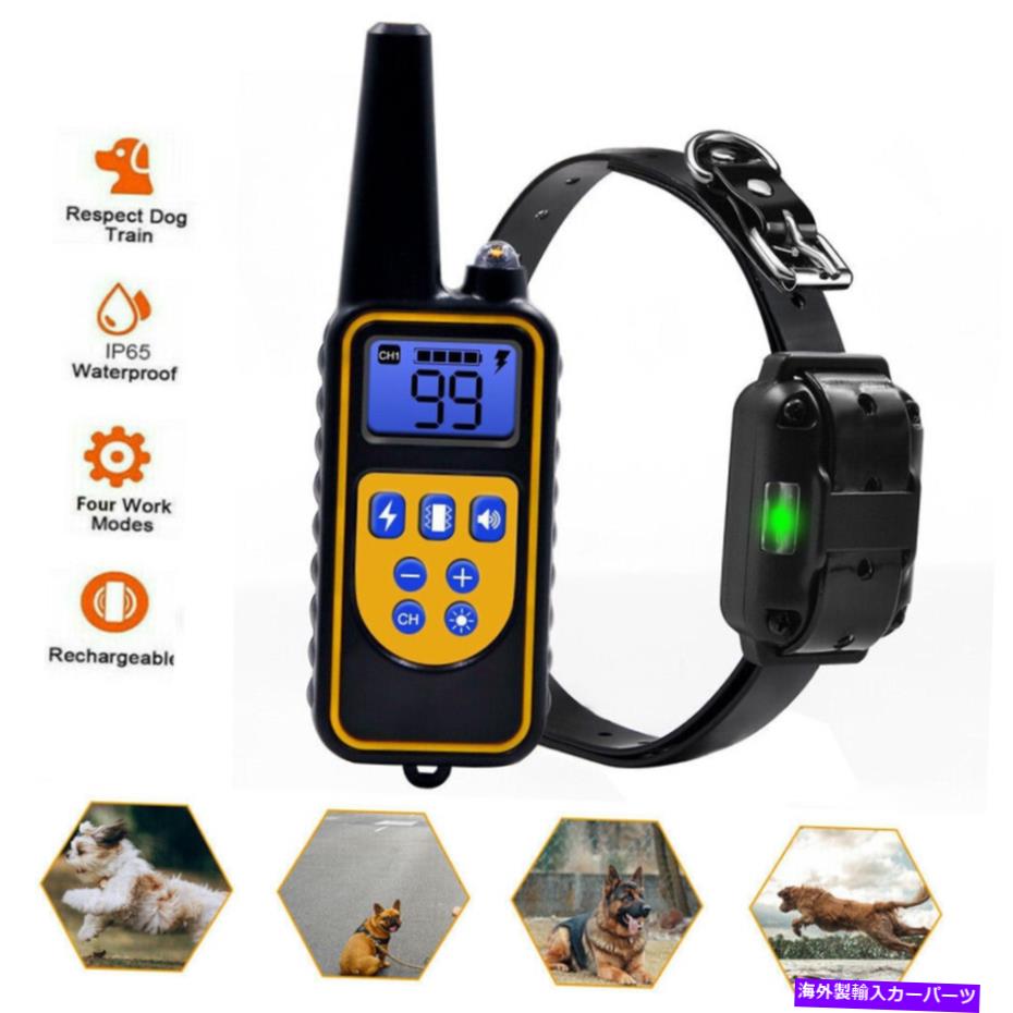 supports shock 犬の衝撃トレーニングカラー充電式LCDリモートコントロール防水800メートル Dog Shock Training Collar Rechargeable LCD Remote Control Waterproof 800 meters【並行輸入品】