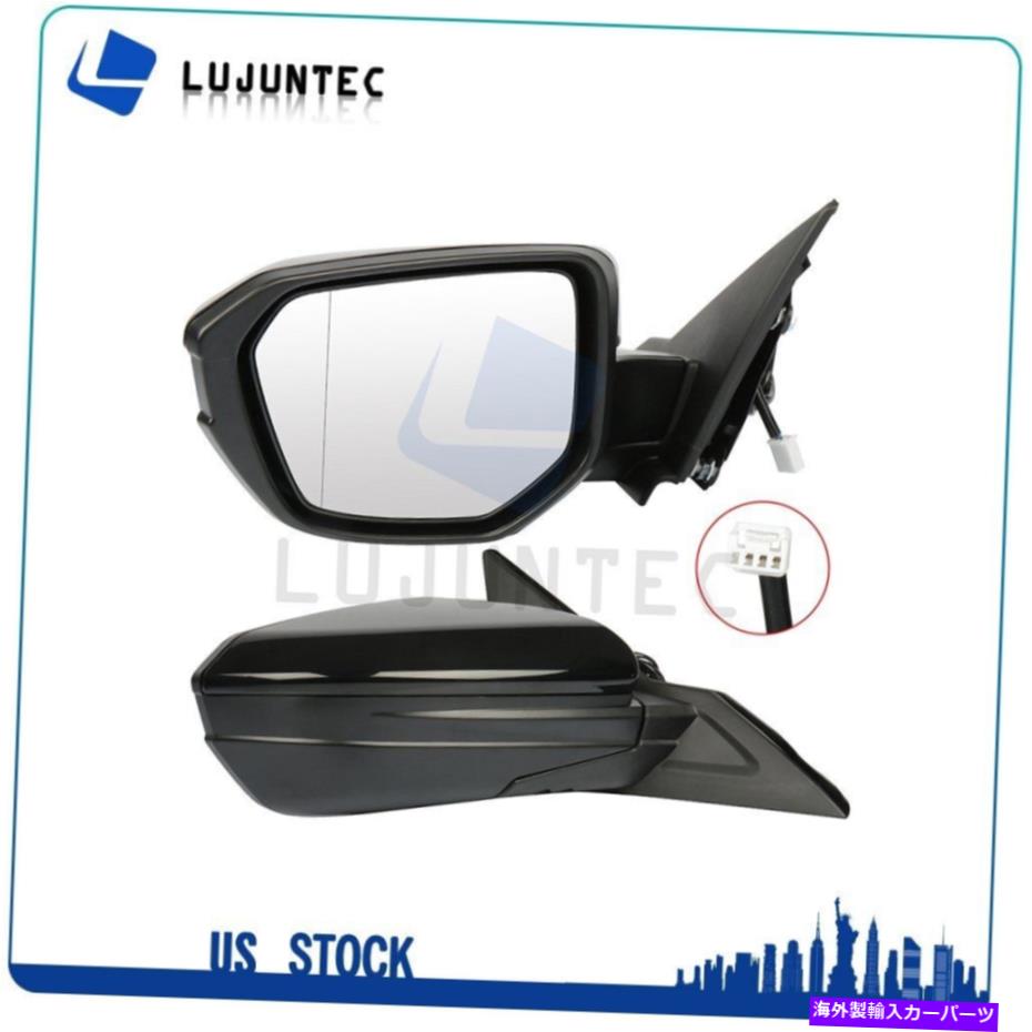 USミラー 2016-2018のペアパワーエクステリアミラーホンダシビックスムーズ+マニュアルフォールド+LH&RH Pair Power Exterior Mirrors For 2016-2018 Honda Civic Smooth+Manual Fold+LH&RH【並行輸入品】