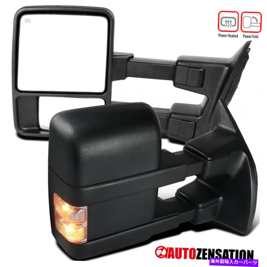 USミラー FIT 2008-2016 FORD F250 Superduty Power Heated Towing Mirrors+Smoke LED Signal Fit 2008-2016 Ford F250 SuperDuty Power Heated Towing Mirrors+Smoke LED Signal【並行輸入品】