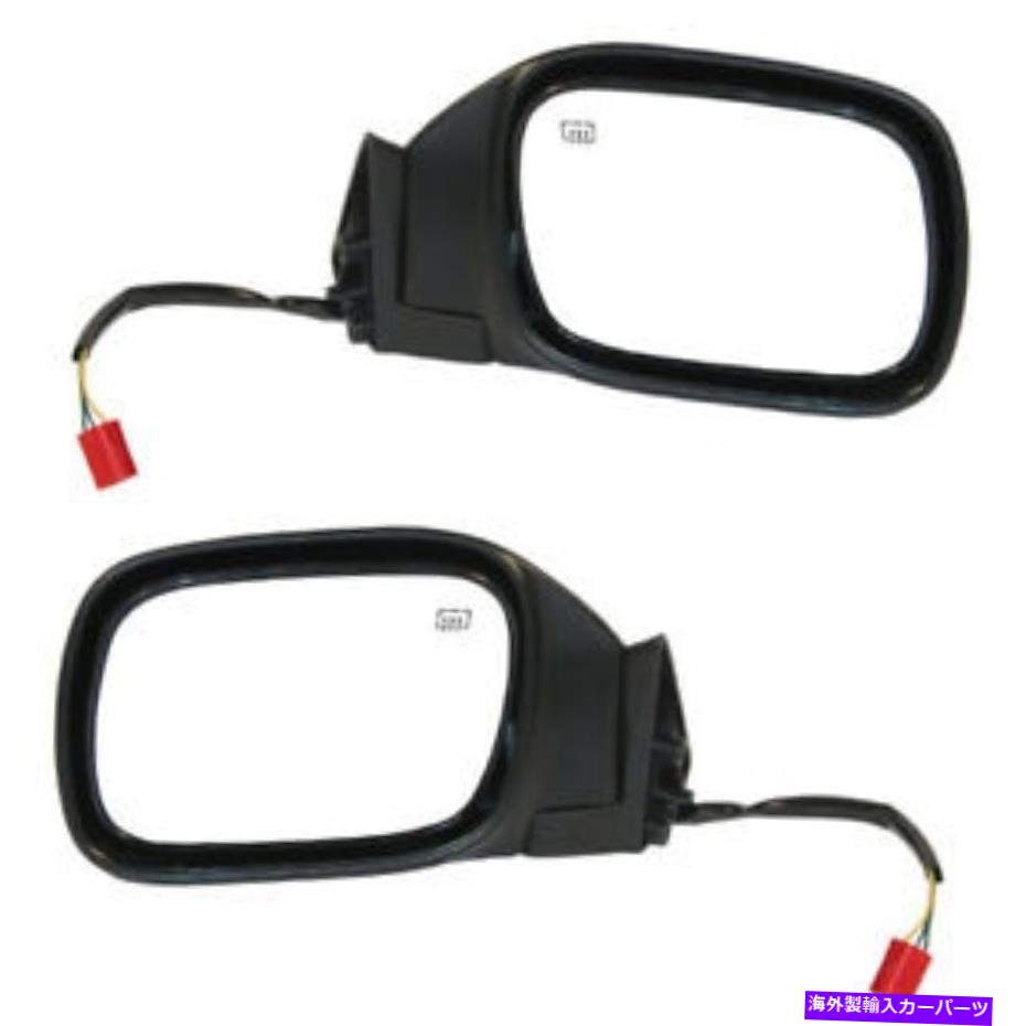 USミラー 97-01チェロキーリアビューミラーパワー加熱マニュアル折りたたみブラックセットペア For 97-01 Cherokee Rear View Mirror Power Heated Manual Folding Black SET PAIR【並行輸入品】