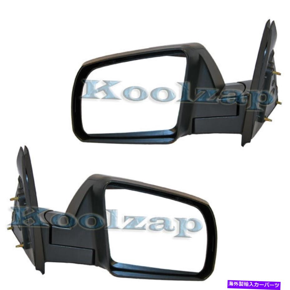 USミラー 07-11のツンドラピックアップトラックリアビューミラーマニュアルブラック左右ペアセット For 07-11 Tundra Pickup Truck Rear View Mirror Manual Black Left Right PAIR SET【並行輸入品】