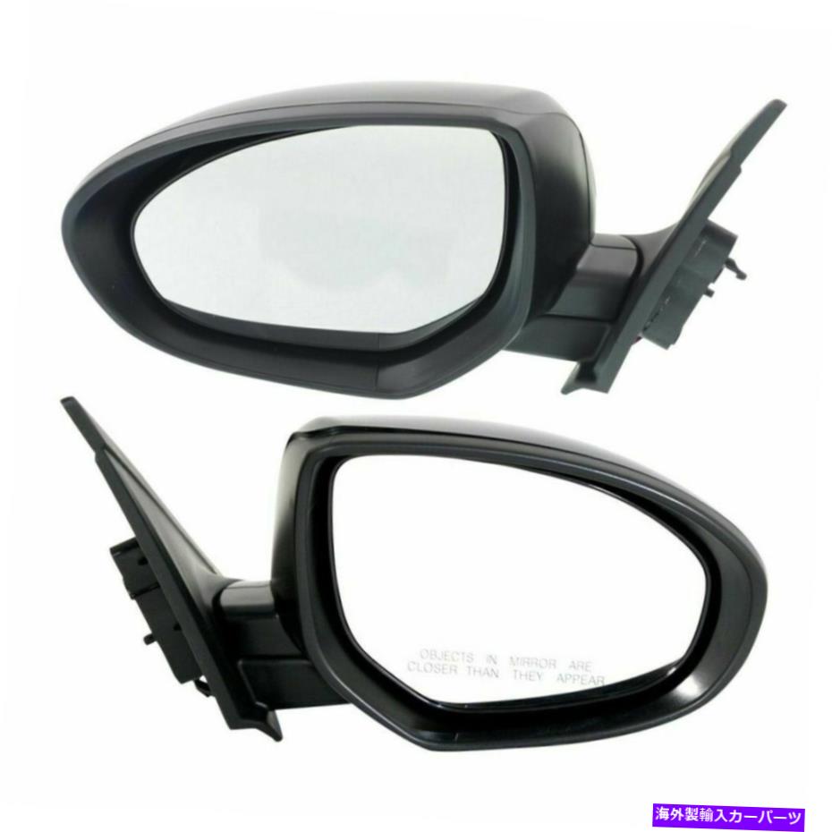 USミラー 2010-2013マツダ3マニュアルフォールディング塗装可能な2つのミラーパワーのセット Set Of 2 Mirror Power For 2010-2013 Mazda 3 Manual Folding Paintable【並行輸入品】