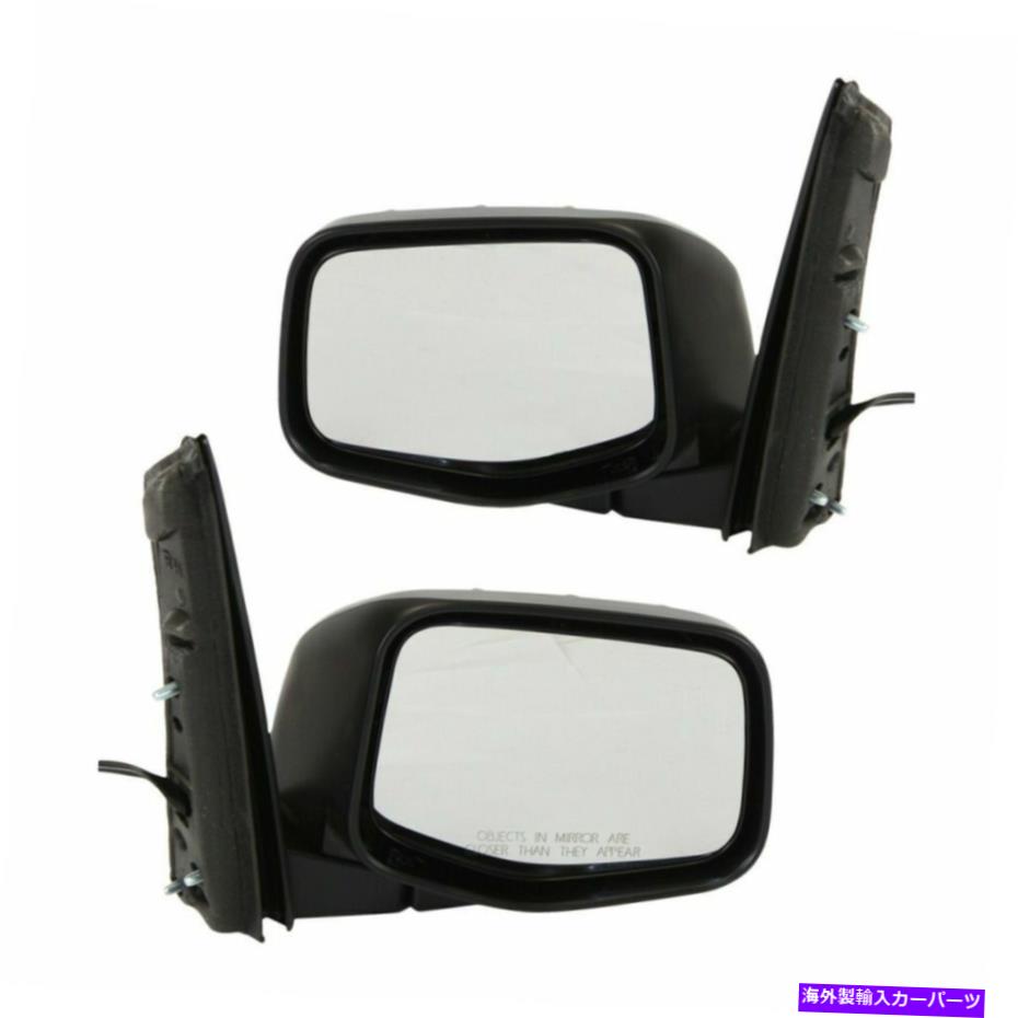 USミラー 2011-2013の2のパワーミラーセットホンダオデッセイテクスチャブラックマニュアル折りたたみ Power Mirror Set Of 2 For 2011-2013 Honda Odyssey Textured Black Manual Folding【並行輸入品】