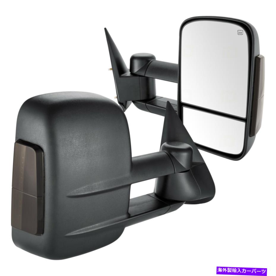 USミラー シボレーシルバラード1500 99-02けん引ミラードライバーと助手席側のパワー For Chevy Silverado 1500 99-02 Towing Mirrors Driver & Passenger Side Power【並行輸入品】