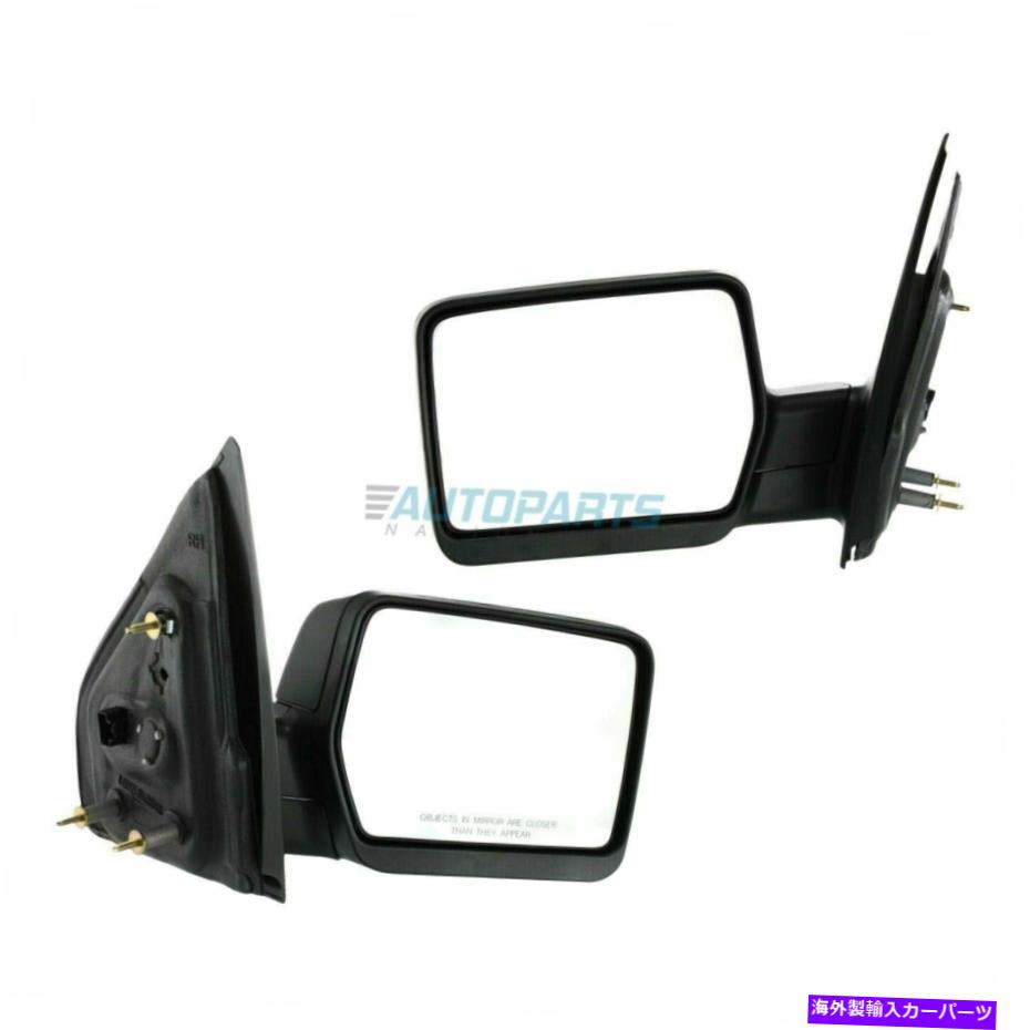USミラー 2 LH＆RHパワーミラーマニュアルフォールディングフィット2004-2008 FORD F-150の新しいセット New Set Of 2 LH & RH Power Mirror Manual Folding Fits 2004-2008 Ford F-150【並行輸入品】