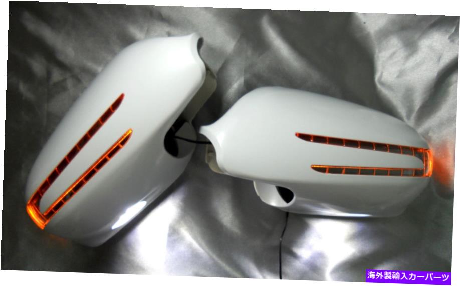 USミラー メルセデスCLCクラス08オン矢印タイププライマーペイントLEDサイドミラーカバーに Fits Mercedes CLC-Class 08-ON Arrow Type PRIMER PAINTED LED Side Mirror Cover【並行輸入品】