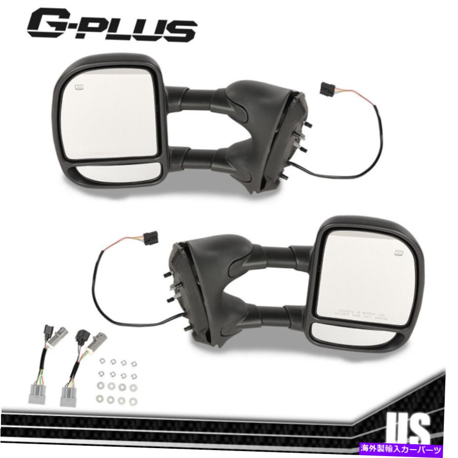 USミラー 99-07 Ford F250 F350 Super Duty Power Heated Side Tow Mirrors左+右 Fit For 99-07 Ford F250 F350 Super Duty Power Heated Side Tow Mirrors Left+Right【並行輸入品】