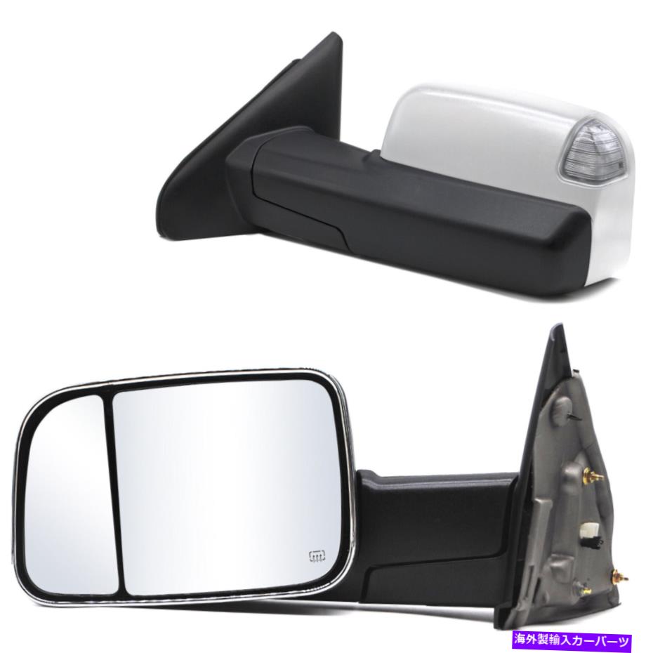 USミラー 02-08 Dodge Ram 1500/03-09 2500 3500加熱信号クロムキャップのけん引鏡 Towing Mirrors For 02-08 Dodge Ram 1500/03-09 2500 3500 Heated Signal Chrome Cap【並行輸入品】