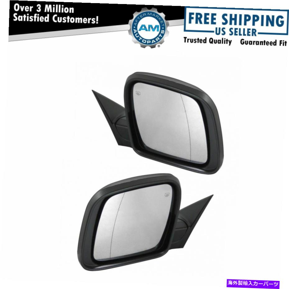 USミラー エクステリアパワー加熱折りたたみミラー11-13ジープのための黒い滑らかなLH RHペア Exterior Power Heated Folding Mirror Black Smooth LH RH Pair for 11-13 Jeep【並行輸入品】
