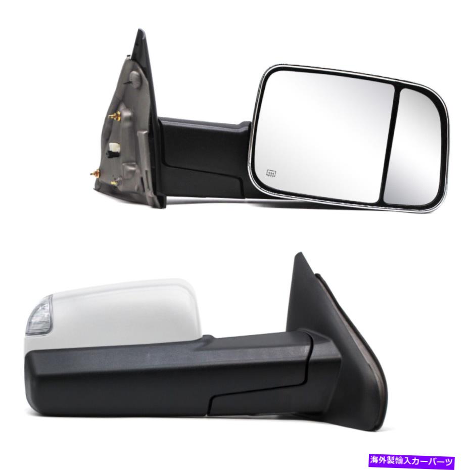 USミラー 2002-08 Dodge Ram 1500/03-09 2500 3500加熱ターンシグナルクロムのトウミラー Tow Mirrors For 2002-08 Dodge Ram 1500/03-09 2500 3500 Heated Turn Signal Chrome【並行輸入品】
