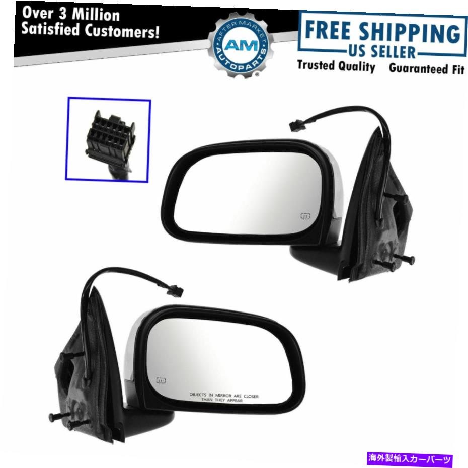USミラー ミラーパワー加熱メモリクロムキャップ左右ペア07-09クライスラーアスペン Mirror Power Heated Memory Chrome Cap Left Right Pair for 07-09 Chrysler Aspen【並行輸入品】