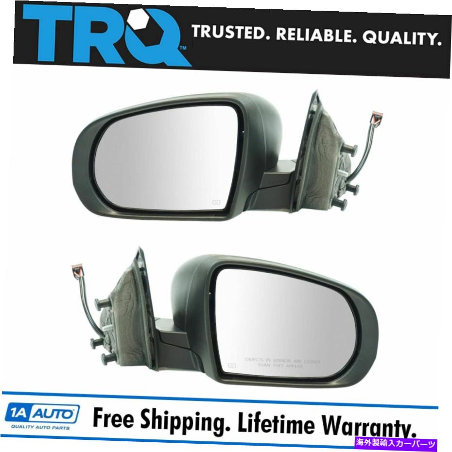 USミラー TRQエクステリアミラーブラックテクスチャパワー加熱lh lf rh rfペアチェロキー TRQ Exterior Mirror Black Textured Power Heated LH LF RH RF Pair for Cherokee