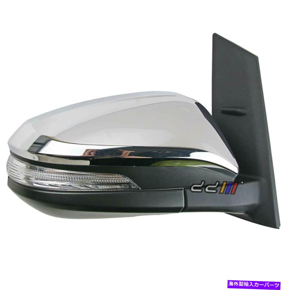 USミラー Chrome Right Exterior Side Mirror w/LED 9p for Innova TGN140 2015-on Chrome Right Exterior Side Mirror w/LED 9P For Innova TGN140 2015-ON【並行輸入品】